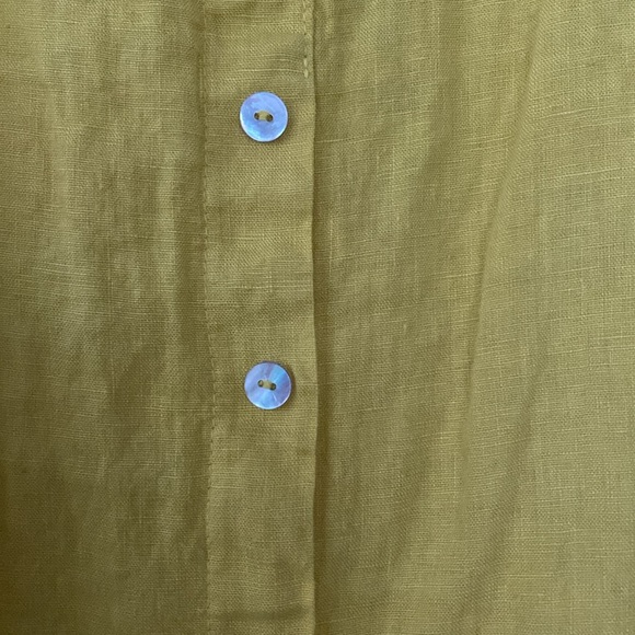 Italian Linen Tunic in Marigold Yellow Size M, EUC - Picture 5 of 9